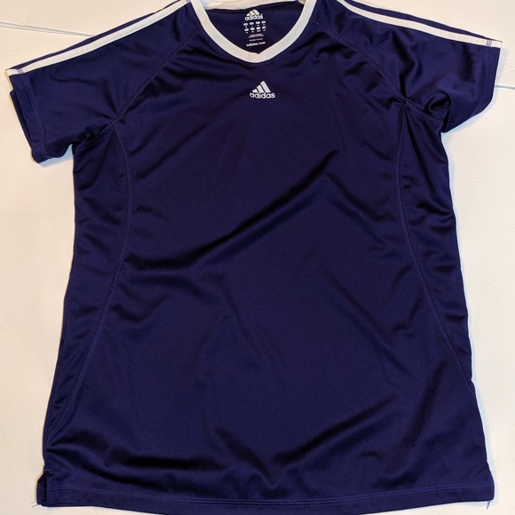 adidas shirt blue and white